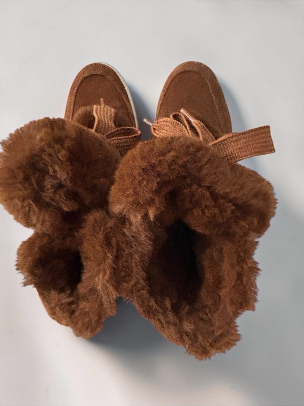 Steve Madden Wharton Leather Suede Faux Fur Wedge Boots Est Size 9.5 - Picture 5 of 14